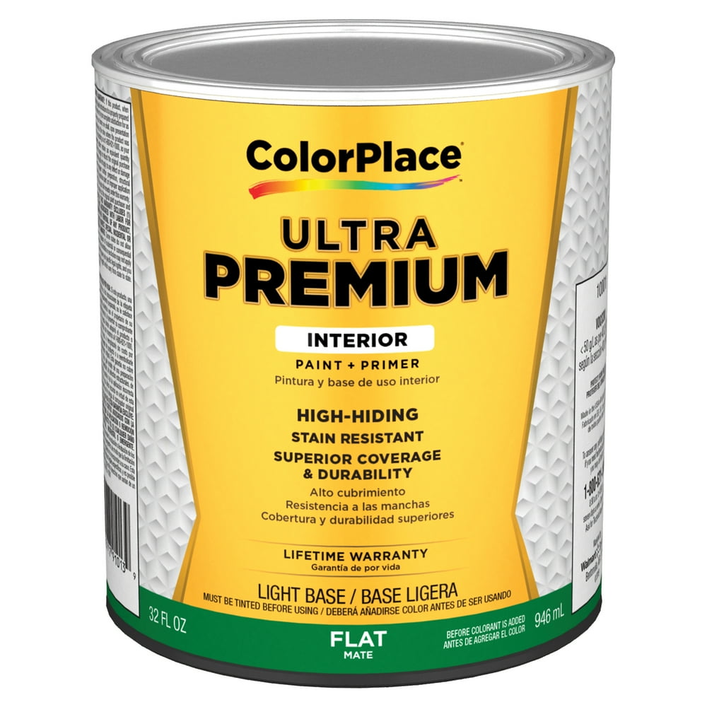 Color Place Ultra Premium Interior Paint & Primer Flat Light Base 1Qt