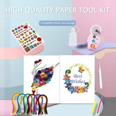 

ufehgfjh Up to 60% off Paper Art-800Pcs Quilling kit 5mm Quilling Strips grooved Pen Tweezers Clearance