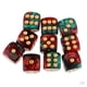 thumbnail image 1 of Dados de juego translúcidos Zulema 50 piezas D6 rojo y verde, 1 of 8