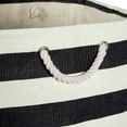 thumbnail image 3 of DII Square Modern Style Paper Stripe Cube Storage Bin in Black, 3 of 6