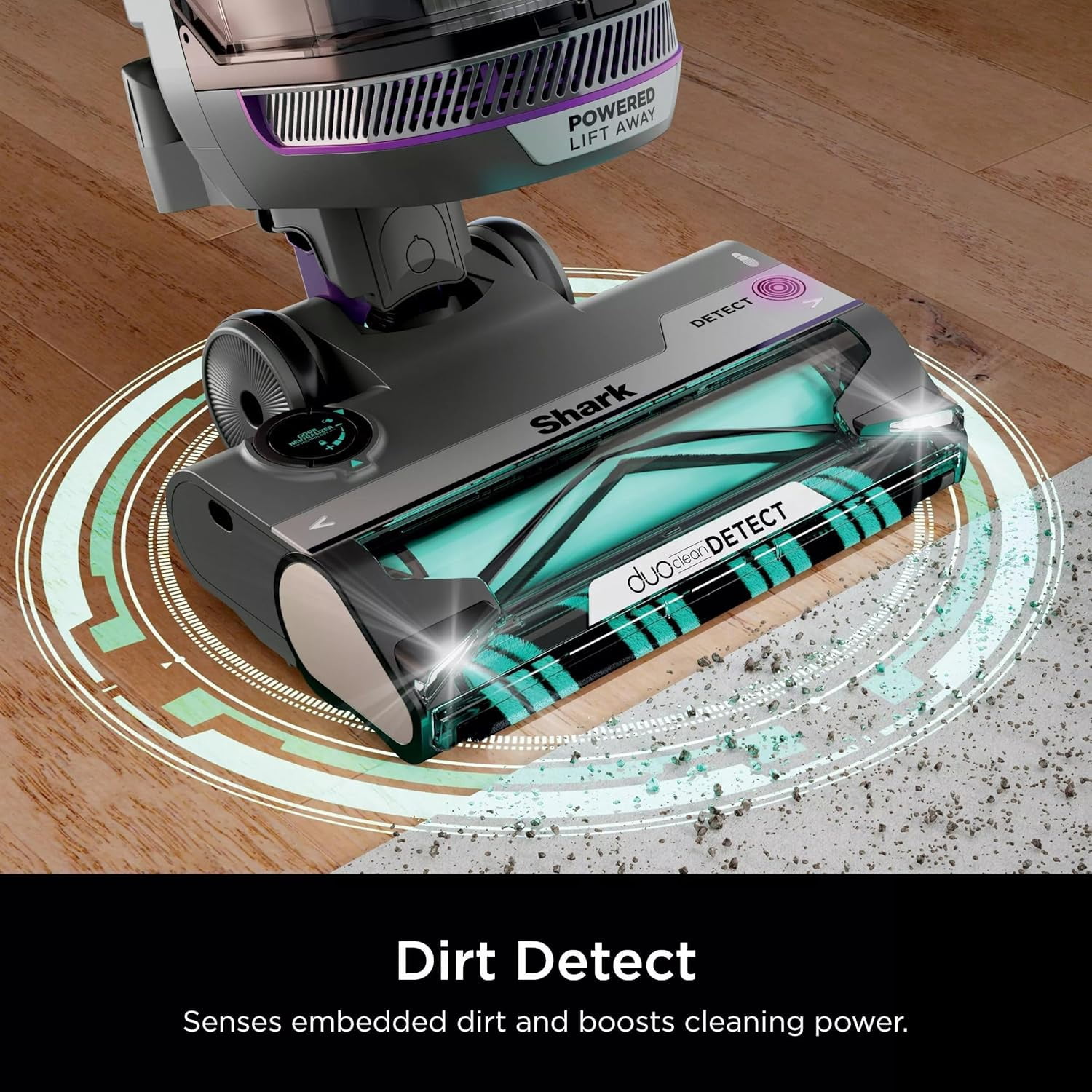 Shark PowerDetect Upright Vacuum with DuoClean Detect Technology and Self-Cleaning Brushroll Purple - AZ3901: HEPA Filter, Multi-Surface, Pet Hair