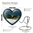 thumbnail image 2 of Heart Shaped Urns For Human Ashes - Heart Keepsake Urns For Ashes Small - Urns For Ashes Adult Female Mom - Small Urns For Human Ashes Adult Male - Funeral Ashes Urn Size -3",2pcs, 2 of 5