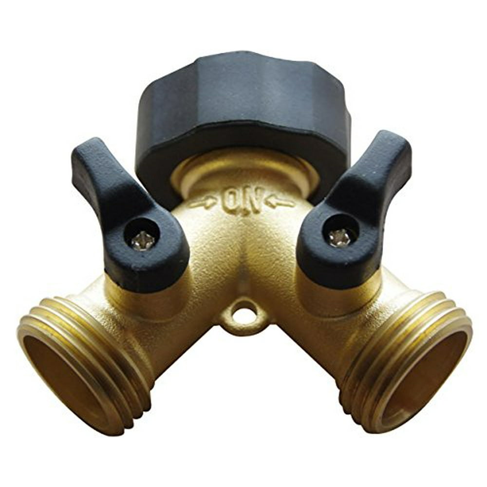 Brass Garden Hose Splitter 2 Way Y Hose Connector Made from Solid