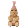 thumbnail image 1 of Dispensador de jabón líquido para manos vacío, botella, champú, acondicionador, contenedor de ducha, botella con bomba para lavado de manos, forma de oso de dibujos animados, color de té de leche gran, 1 of 14