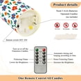 thumbnail image 5 of Flower Pattern Flameless Candles 2 PCS with Remote Realistic Moving Flame LED Tapered Pillar Set for Home Decor, 5 of 7