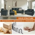 thumbnail image 3 of Pingliang Home 3 Piece Sofa Set,Convertible Sectional Sofa Couch with Storage Ottoman and Storage Pockets, L Shaped 3 Seater+Reversible Ottoman+Loveseat+Accent Chair,for Living Room Apartment Office, 3 of 8