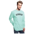 thumbnail image 2 of Daxton Retro Georgia Arch Font Long Sleeves T Shirt Soft Medium Weight Cotton, Mint Tee Black Font, M, 2 of 2