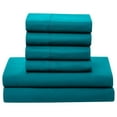 thumbnail image 6 of 5 Piece Comforter Set Bag Solid Color All Season Soft Down Alternative Blanket & Luxurious Microfiber Bed Sheets, Teal,, 6 of 7