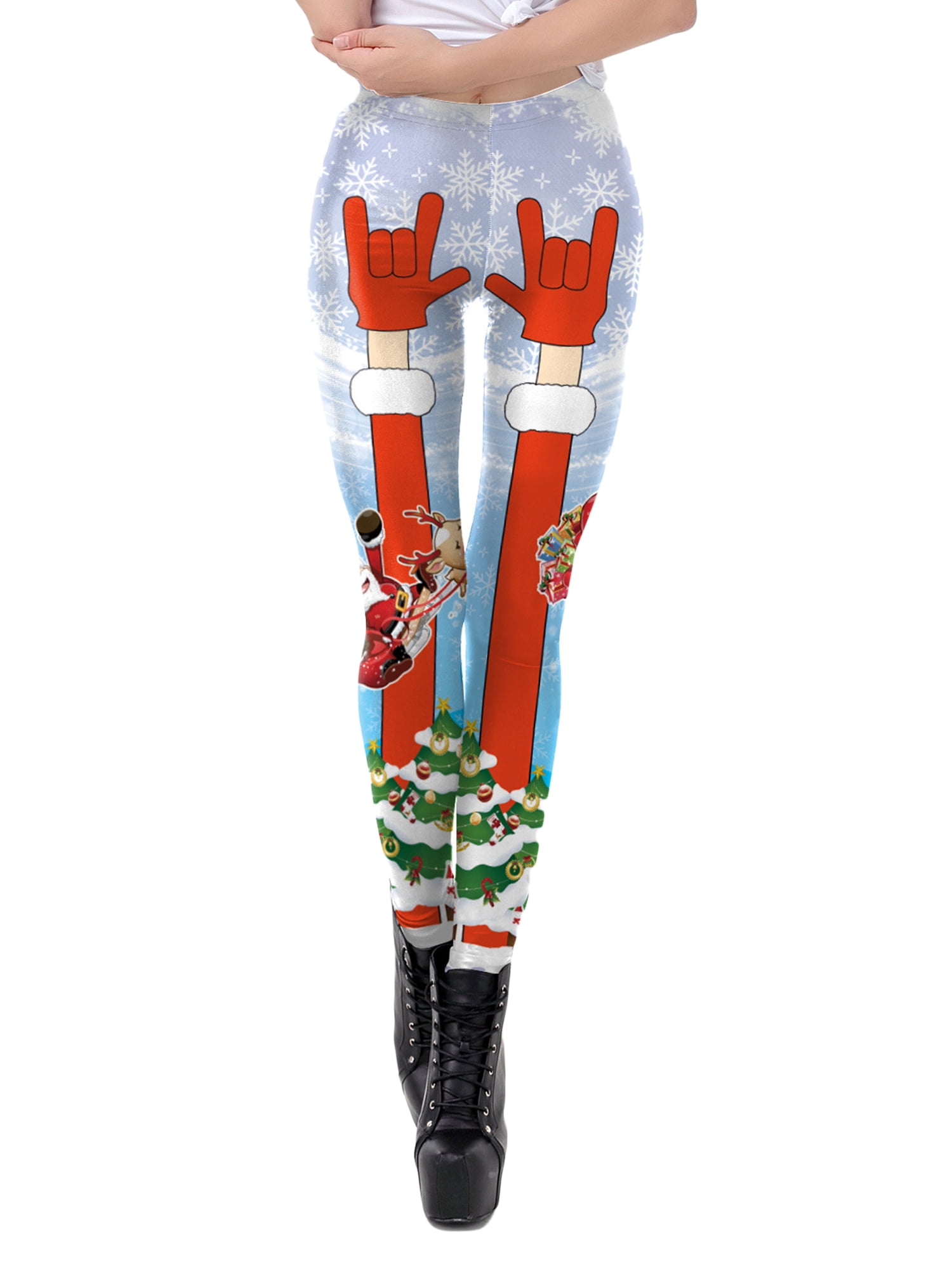 Kiapeise Women Christmas Leggings High 