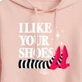 thumbnail image 3 of The Wizard of Oz - I Like Your Shoes Ruby Slippers - Juniors Cropped Pullover Hoodie, 3 of 5