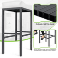 thumbnail image 6 of Magshion 31.5" Upholstered Counter Bar Stool Set of 2, Backless PU Leather Saddle Seat Barstools for Kitchen Island, Metal Frame, White, 6 of 8
