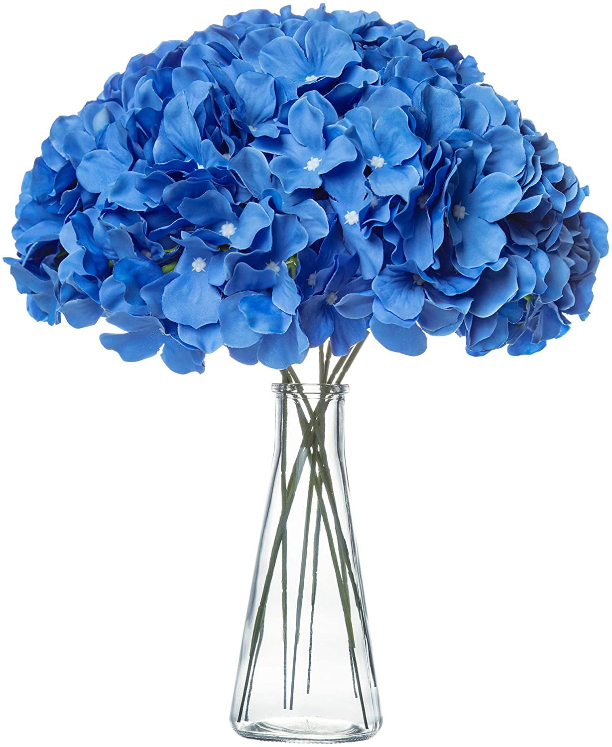 Dark Blue Hydrangea Bush New Artificial Silk Flower for All Occasion Decorations 