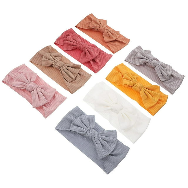 Baby Wide Headband for Newborn Knot Hair Wraps 8Pc