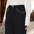 thumbnail image 5 of Pxkloy High Waisted Denim Jeans for Women Butt Lifting Flared Wide Leg Trousers Casual Relaxed Fit Long Pants 2025 Black,M, 5 of 8
