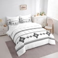 thumbnail image 2 of Erosebridal Vintage Exotic Bohemian 7-Piece Twin Bedding Sets,White Black Bedding Comforter Set For Men Women,Reversible, 2 of 7
