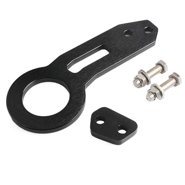 Scienceny Gancho de remolque de aleación de aluminio Gancho de remolque de carreras universal Práctico anillo de remolque trasero con tornillos Juntas Cámaras de salpicadero de coche No.2 Scienceny VI009017-02