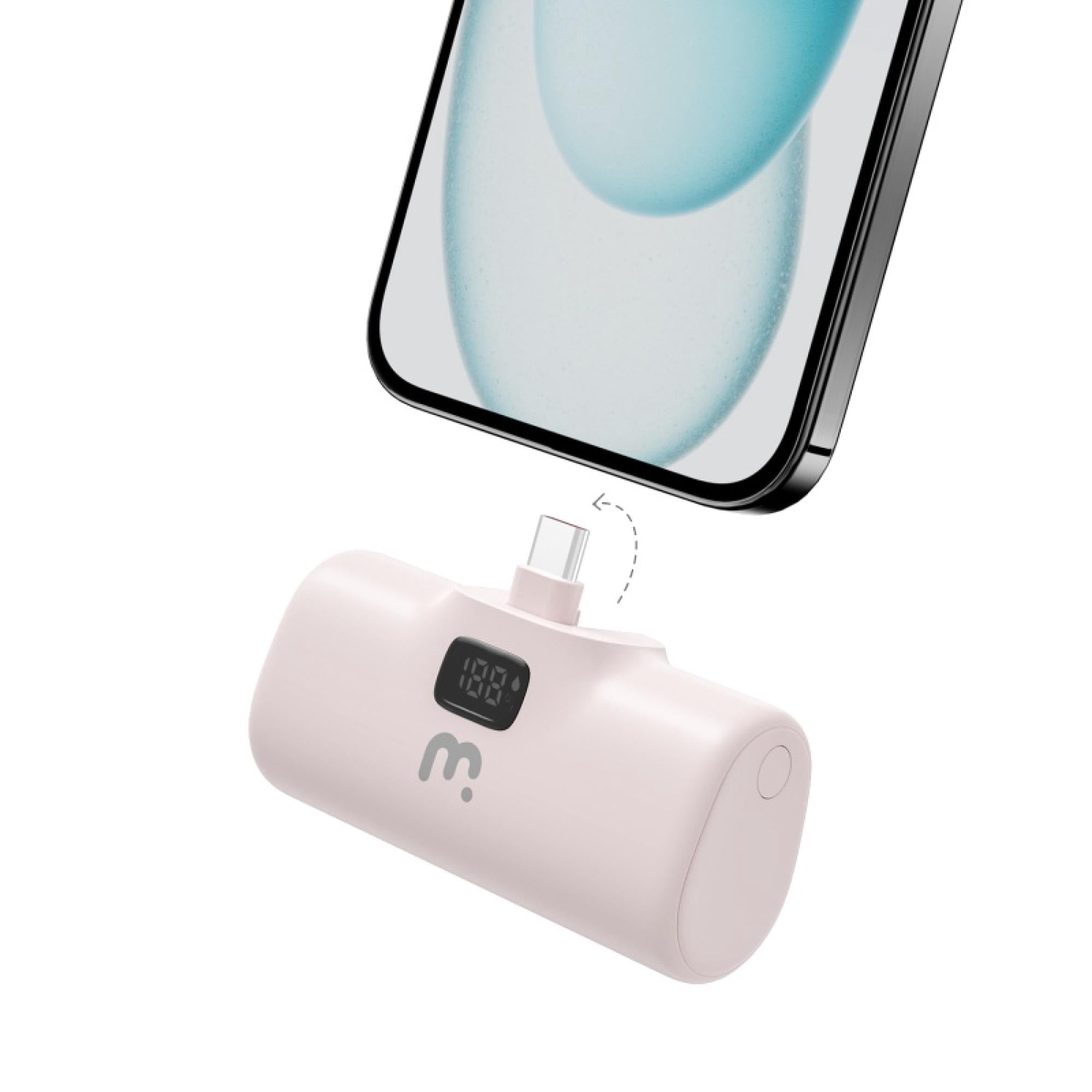 5000 mAh USB‑C Portable Travel-Ready Compact USB-C Quick-Charge Portable Charger with Built-In Stand