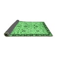 thumbnail image 2 of Ahgly Company Indoor Round Abstract Emerald Green Modern Area Rugs, 3' Round, 2 of 4
