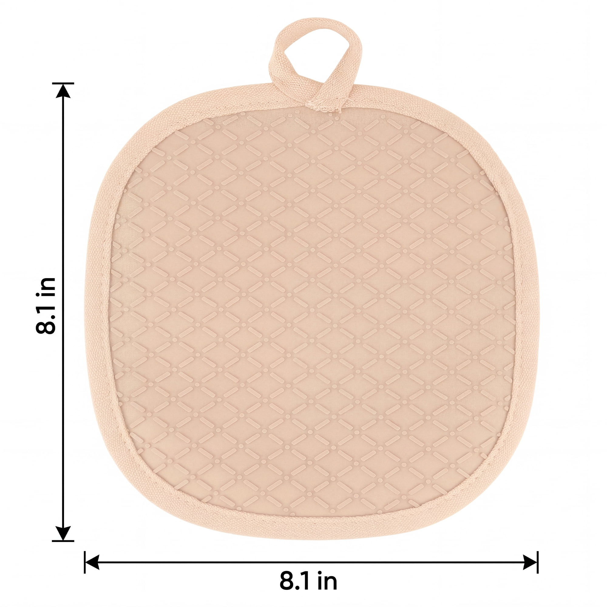 Unique Bargains 2Pcs Heat Resistant Trivets Non Slip Pot Holders Pink 8.1*8.1in