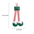 thumbnail image 2 of Billuyoard Adorno de Navidad para coche, decoración colgante de Papá Noel, colgante de franela para Exterior de coche, decoración decorativa para coche Kits de decoración para fiestas rayas verdes Billuyoard HA069818-01B, 2 of 6