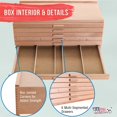 thumbnail image 4 of U.S. Art Supply Caja de almacenamiento para marcadores de bolígrafos pastel de madera de artista con 6 cajones - Construcción de madera dura de olmo 5 compartimentos por cajón - Ideal para pasteles, b, 4 of 5