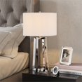 thumbnail image 2 of Henn&Hart 14" Polished Nickel Metal/Fabric Table Lamp, 2 of 9