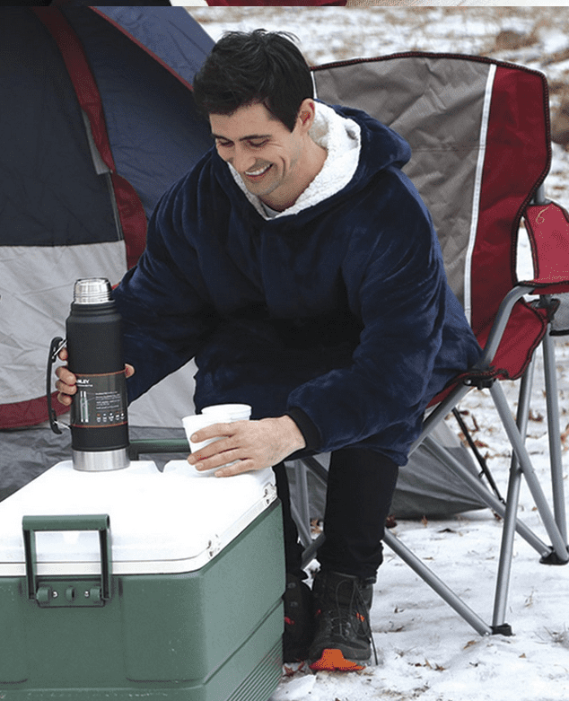 Hirigin Winter Fleece Wearable Blanket With Sleeves And Pocket Micro Plush  Keep Warm Snuggie Warm Clothes - Walmart.com