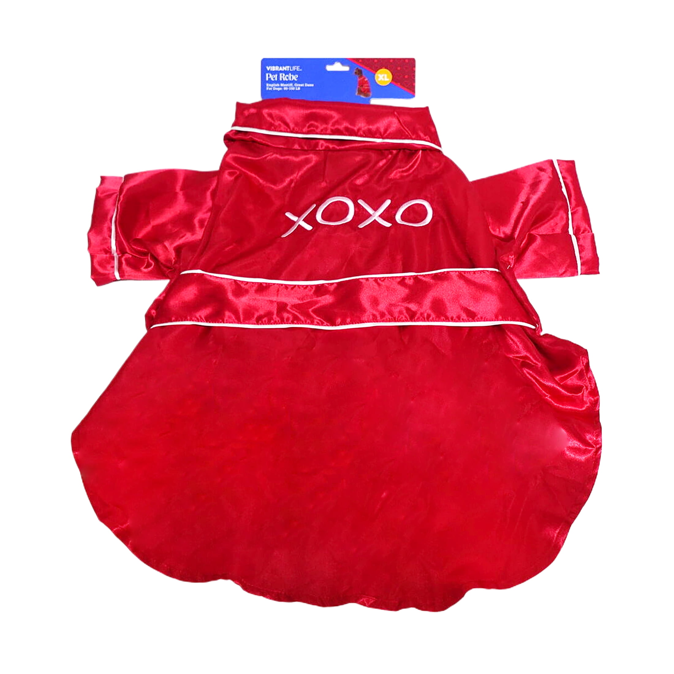 Vibrant Life Valentine's Day Pet Robe, XOXO, Red, XL