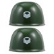 thumbnail image 4 of 2 sombreros militares de plástico para niños, ideales para disfraces de soldado, para fiestas de Halloween y juegos de rol, 4 of 8