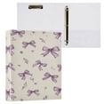 thumbnail image 3 of 3 Ring Binder 1.5 inch Round Rings with Interior Pockets Binders Organizer Office School 2Pack Pastel Lavender Bows, 3 of 10