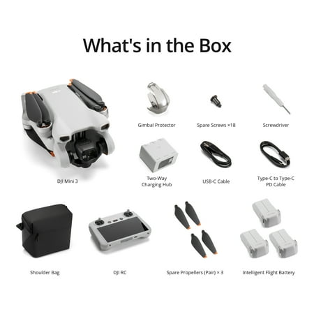 DJI Mini 3 Fly More Combo with RC Remote 4K HDR Portable Drone