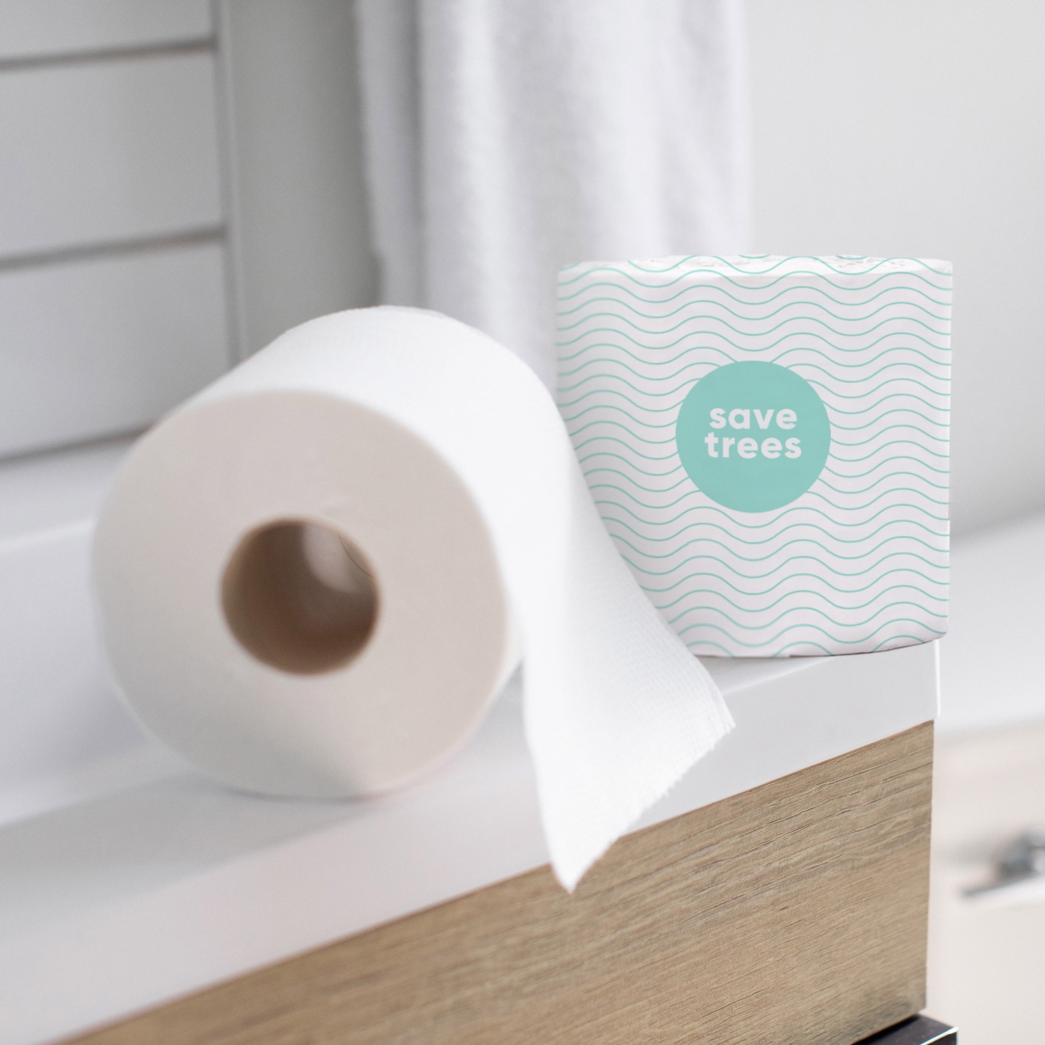 Save Trees Toilet Paper and Paper Towels Box - 24 Bamboo Toilet Paper Rolls, 12 Bamboo Paper Towels