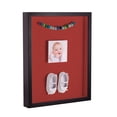 thumbnail image 2 of ArtToFrames 14x14 Inch Shadow Box Picture Frame, with a Satin Black Tall 1 Wide Shadowbox frame and Deep Red Mat Backing (4654), 2 of 7