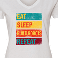 thumbnail image 4 of Inktastic Robotics Eat Sleep Build Robots Repeat Women's V-Neck T-Shirt, 4 of 5