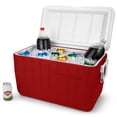 thumbnail image 2 of Coleman Chiller 48 Qt Hard Cooler, 45.4 L Portable Beach and Ice Chest Camping Cooler, Red, 2 of 4