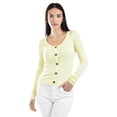 thumbnail image 1 of Sueter acanalado con botones Roman Fashion /Juvenil, 3157 (Amarillo) amarillo G, 1 of 5