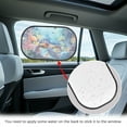 thumbnail image 4 of Yuyamidu Ocean Turtle Car Window Shade Blue Ocean Vehicle Rear Window Cover Sun Shield 2 Pcs Starfish Auto Window Curtain Blocks and & UV Rays Car Accessories for Truck SUV Sedan, 4 of 7