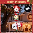 thumbnail image 6 of Matladin 7.5ft Christmas Inflatable Snowman Santa Claus Reindeer, Christmas Decoration with LED Lights, Built in Blower Stakes & Tethers for Outdoors, 6 of 9