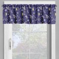 thumbnail image 2 of Ambesonne Moon Window Valance, Floral Abstract Ornate, 54" X 18", Violet Blue Pale Yellow, 2 of 5