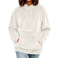 thumbnail image 2 of Sewkxo Cat Pouch Hoodie Pet Carrier Hoodies Women Oversized Kangaroo Pocket Lightweight Sweatshirts,White 2XL, 2 of 7
