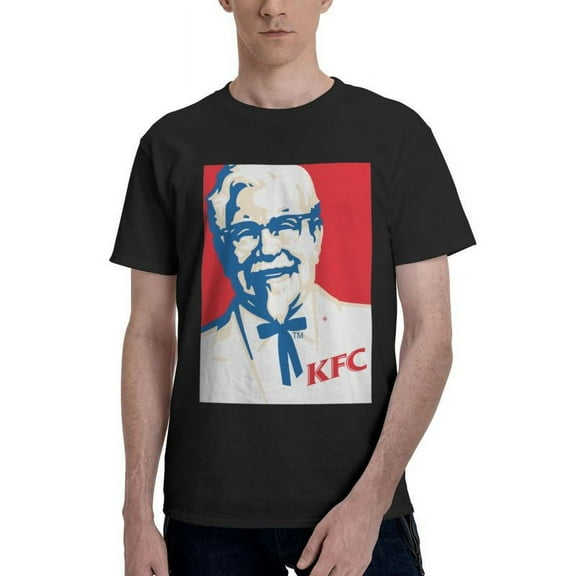 Kfc Logo Men'S Basic Short Sleeve T-Shirt Fashion Black Small