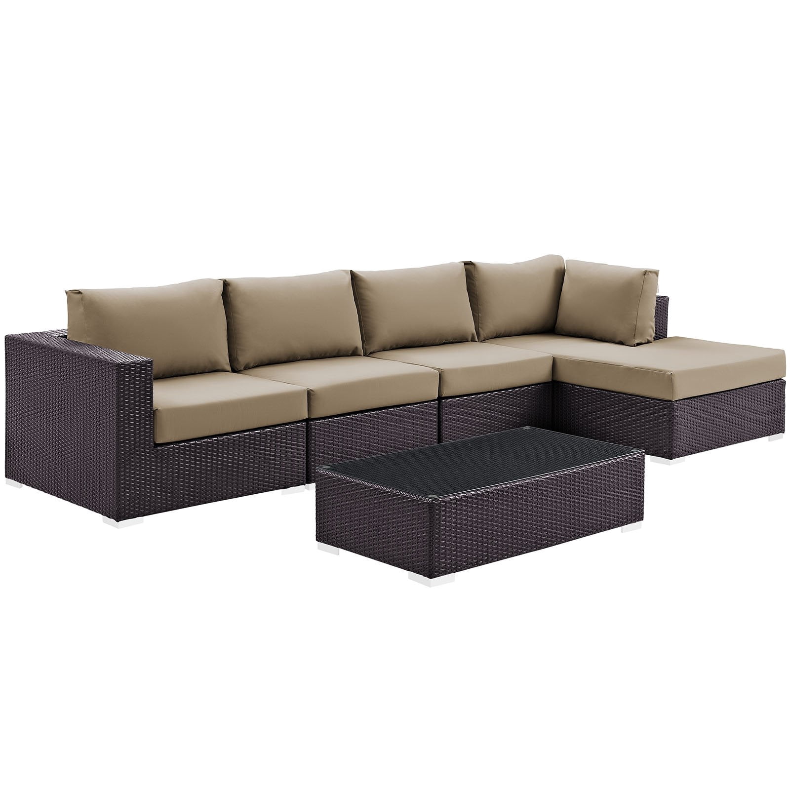 Convene 5 Piece Outdoor Patio Sectional Set EEI-2167