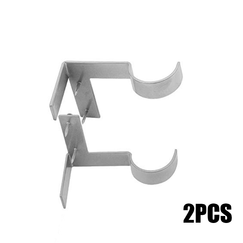Single Center Support Curtain Rod Bracket Window Frame Rod Bracket 2pcs