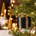 thumbnail image 5 of AOMXGD Black Gold Christmas Hanging Ornaments, Glitter Sequined Ball Wreath Gift‑Box‑Style Pendants for Xmas Tree Indoor Holiday Party Decor Supplies, 5 of 6