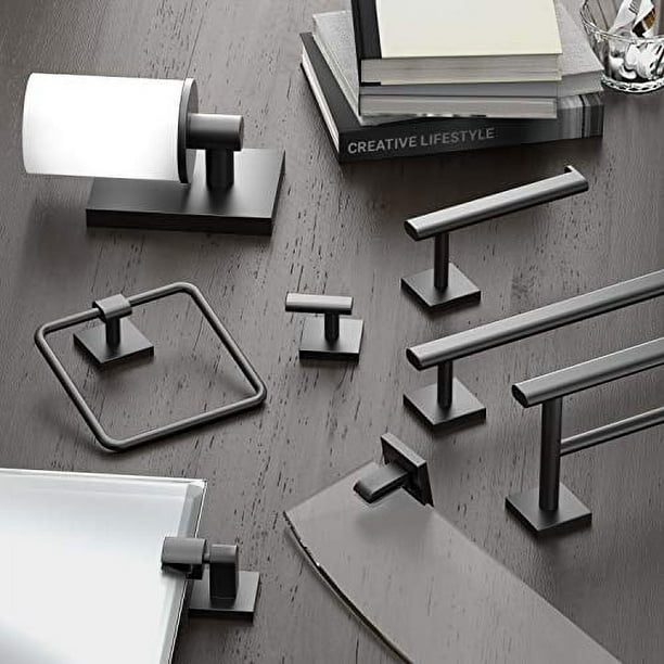 Gatco 4052MX Elevate Bathroom Towel Ring Holder Matte Black Walmart