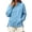 Sky Blue, variant on Ghalytn Women's Fleece Lined Full Zip Jacket Stand Collar Long Sleeve Casual Sweatshirt Coat with Pockets