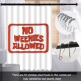 thumbnail image 3 of No Weenies Allowed Shower Curtain Set with 12 Rustproof Hooks Bright Letter Print Bathtub Curtains Waterproof Fabric Shower Curtain Cute Bathroom Preppy Art Decor (White,W 72" x H 72"), 3 of 6