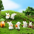 thumbnail image 3 of Cake Decoration Clear Lines Widely Usage Decorative Mini Cute Rabbit Ornament for Bedroom, 3 of 8