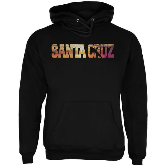 Santa Cruz Sunset Black Adult Hoodie - Medium