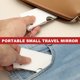 thumbnail image 5 of Espejo de bolsillo rectangular Uxcell para bolso, 2 x 3.35 pulgadas, espejo compacto de maquillaje con funda de cuero (Blanco), 5 of 7